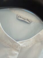 Dior 迪奧精品仿製小飛袖蜜蜂刺繡襯衫2025春夏圓領荷葉邊無袖上衣