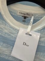 Dior 迪奧原單 冰絲條紋短袖T恤｜2025春夏新品 薄款打底上衣 百搭修身款
