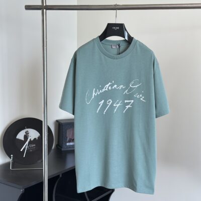 Dior 迪奧原單貨 25SS草寫1974印花短袖T恤 男女同款高端純棉上衣