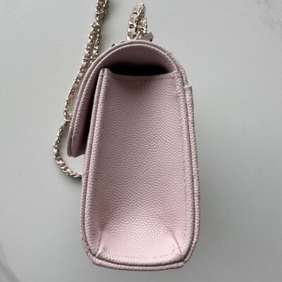 香奈兒 Mini Flap 粉霧手提包高仿精品荔枝皮斜背包AS3238