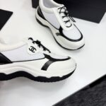 香奈兒 Chanel 黑白拼色運動鞋高仿精品原單品質爆款女鞋