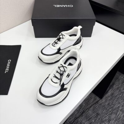 香奈兒 Chanel 黑白拼色運動鞋高仿精品原單品質爆款女鞋