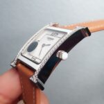 hermès2愛馬仕A貨Heure H Double Jeu腕表 搪瓷錶面高雅氣質款 義式真皮百搭
