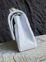 Chanel頂級原單純白CF手提包25.5cm輕奢高級感細膩Hass皮時尚必收AS1112