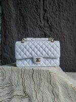 Chanel頂級原單純白CF手提包25.5cm輕奢高級感細膩Hass皮時尚必收AS1112