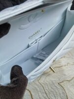 Chanel頂級原單純白CF手提包25.5cm輕奢高級感細膩Hass皮時尚必收AS1112