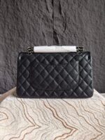 Chanel精品仿製黑銀CF手提包23/25.5cm無車邊純原工藝立體三角剪裁AS1113