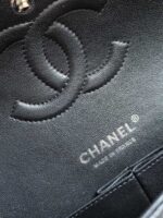 Chanel精品仿製黑銀CF手提包23/25.5cm無車邊純原工藝立體三角剪裁AS1113