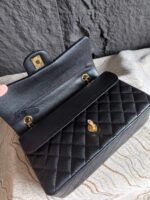 Chanel一比一黑金CF手提包23/25.5cm無車邊設計Hass皮三角立體剪裁AS1113