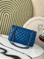 Chanel 彩扣藍紅拼色CF鏈條包 25cm 進口羊皮 頂級原單 A1112