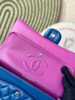 Chanel 彩扣藍紅拼色CF鏈條包 25cm 進口羊皮 頂級原單 A1112