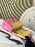 Chanel CF翻蓋包 藍紅拼色 七彩扣 進口羊皮 一比一高仿 A1112