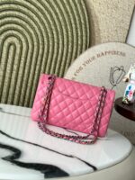 Chanel CF翻蓋包 藍紅拼色 七彩扣 進口羊皮 一比一高仿 A1112