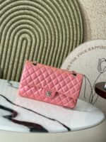 Chanel 炫彩粉CF鏈條包 25cm 珠光粉金 一比一精品仿製 A1112