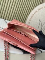 Chanel 炫彩粉CF鏈條包 25cm 珠光粉金 一比一精品仿製 A1112
