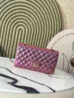 Chanel 炫彩紫CF鏈條包 25cm 珠光新色 一比一精品仿製 A1112