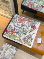 Dior A貨Cabinet de la Mer真絲絲巾雙面印花氣質優雅法式經典