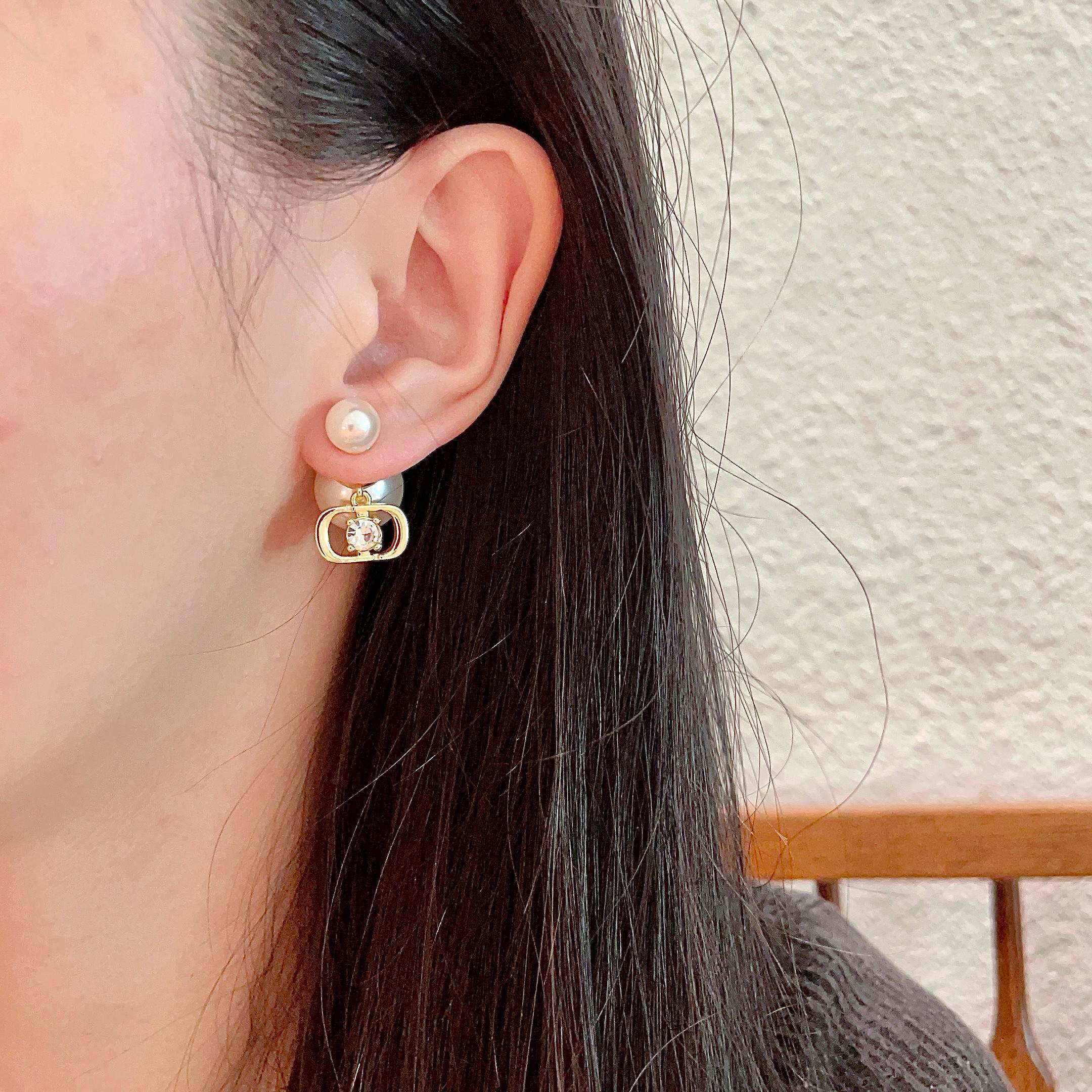Dior 精品仿製中古耳環 復古典藏設計 風格獨特 日系穿搭必備款