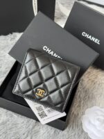 CHANEL 短夾 原單精品 2025最新小羊皮短皮夾推薦 多卡位附零錢袋原單品質