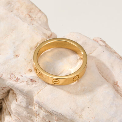 Cartier 高仿LOVE窄版對戒情侶款 經典螺絲設計 百搭質感輕奢風