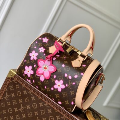 LV × 村上隆 Speedy 25 櫻花系列手袋 M14174｜復刻限量｜一比一高仿精品