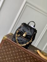 LV M13389 高仿精品黑色Coussin迷你後背包 Monogram皮革雙肩包