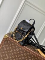 LV M13389 高仿精品黑色Coussin迷你後背包 Monogram皮革雙肩包