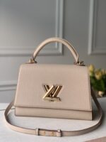 LV路易威登Capucines手提包荔枝紋牛皮質感金扣精品復刻款 M57092