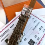 Hermès Cape Cod 真鑽腕錶｜珍珠母貝面｜美洲鱷魚皮錶帶｜23mm新款首發