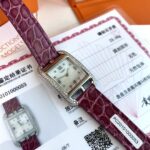 HERMES A貨Cape Cod腕表 長方形鑽石珍珠貝母獨特設計時尚典雅