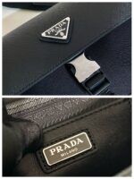 PRADA頂級原單郵差包2VD044十字紋再生尼龍拼皮男女同款百搭經典