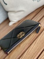 CHANEL原單19系列小羊皮手拿包極簡時尚便攜設計氣質輕奢隨身包