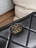 CHANEL原單19系列小羊皮手拿包極簡時尚便攜設計氣質輕奢隨身包