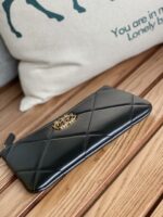 CHANEL原單19系列小羊皮手拿包極簡時尚便攜設計氣質輕奢隨身包