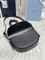 PRADA A貨馬鞍包1BD365黑色新月包雙肩帶百搭摩登設計