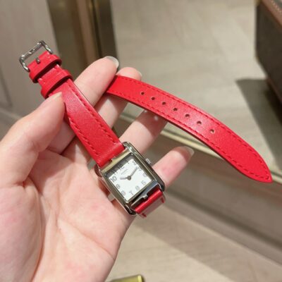 愛馬仕高仿Heure H經典女錶23mm H字鋼殼 美洲鱷魚皮帶知性優雅設計