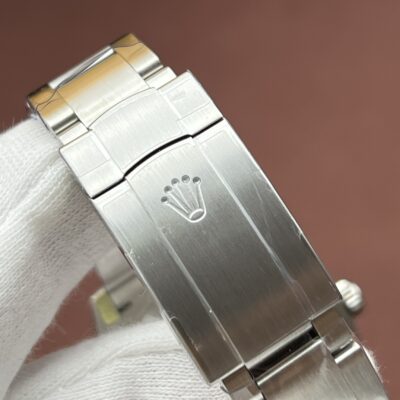 勞力士高仿黑面蚝式恒动型41系列腕錶 頂級3230機芯 冰藍夜光鋼帶款