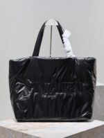 Saint Laurent精品仿製黑色真絲托特包男士簡約大容量旅行出街風格款379269