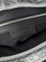 Balenciaga復刻版Le City銀色中號手袋 春夏馬卡龍輕盈斜背時尚百搭款