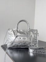 Balenciaga復刻版Le City銀色中號手袋 春夏馬卡龍輕盈斜背時尚百搭款