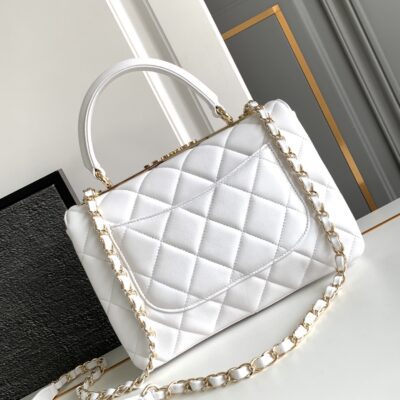 CHANEL復刻版Trendy CC滿鑽大號白色包優雅百搭女神首選鏈條可調高級質感