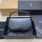 聖羅蘭頂級原單Voltaire Box黑牙籤紋腋下包金扣經典極簡款787671