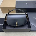 聖羅蘭頂級原單Voltaire Box黑牙籤紋腋下包金扣經典極簡款787671
