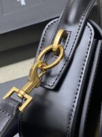 聖羅蘭頂級原單Voltaire Box黑牙籤紋腋下包金扣經典極簡款787671