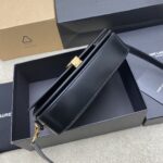 聖羅蘭頂級原單Voltaire Box黑牙籤紋腋下包金扣經典極簡款787671