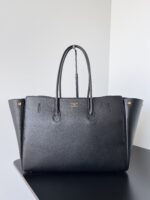 巴黎世家 Balenciaga 黑色金扣 大號 Bel Air 手袋 精品仿製 小牛皮 Nappa 羊皮 翻蓋包