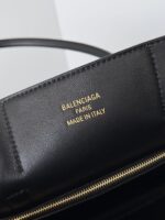 巴黎世家 Balenciaga 黑色金扣 大號 Bel Air 手袋 精品仿製 小牛皮 Nappa 羊皮 翻蓋包