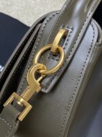聖羅蘭復刻版Voltaire Box綠牙籤紋腋下包金扣優雅極簡潮流款787671