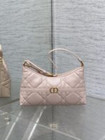 Dior A貨Miss Dior迷你水餃包粉色菱格單肩包秋冬必收質感推薦