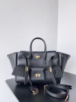 巴黎世家 Balenciaga 黑色小號 Bel Air 手袋 精品復刻 小牛皮Nappa 羊皮斜肩包
